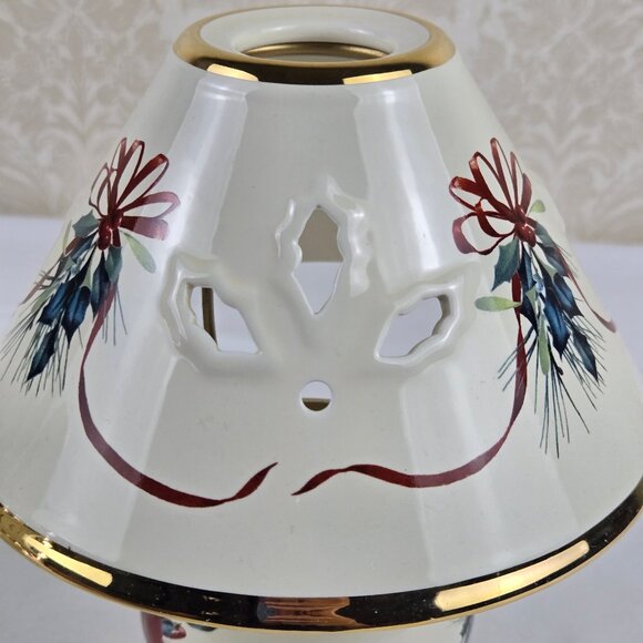 Lenox For The Holidays Winter Greetings Tea Light Lamps Set of 2 Porcelain IOB - Picture 5 of 15